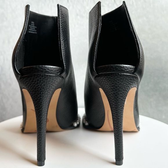 🌸KARL LAGERFELD🌸 Cyron Studded Leather Stiletto Booties Size:6 - Picture 8 of 10